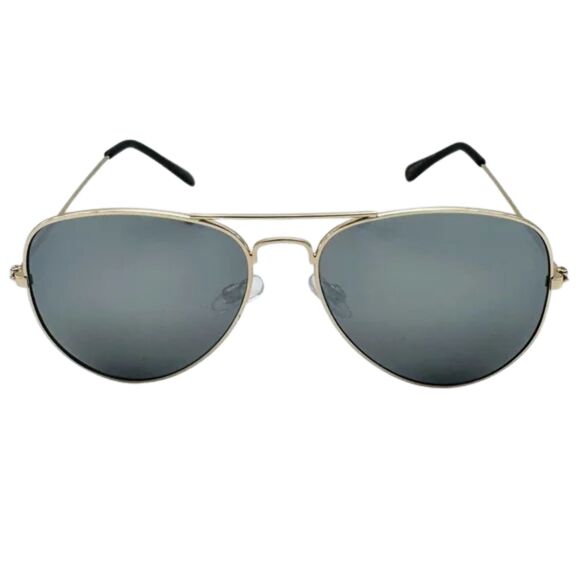 7016 | Gold/Silver Mirror Aviator Sunglasses - Picture 1 of 5